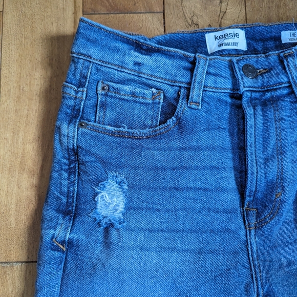 Blue Denim High Rise Skinny Jeans - Kensie Jeans - Picture 4 of 6